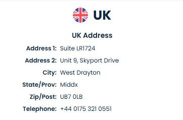uk shipping address
